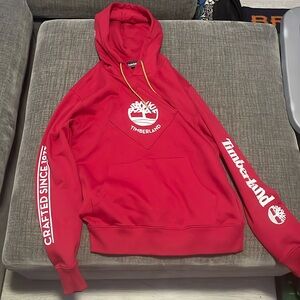 Red Timberland hoodie